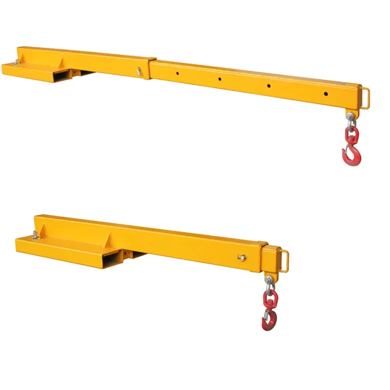 Flat forklift boom attachments