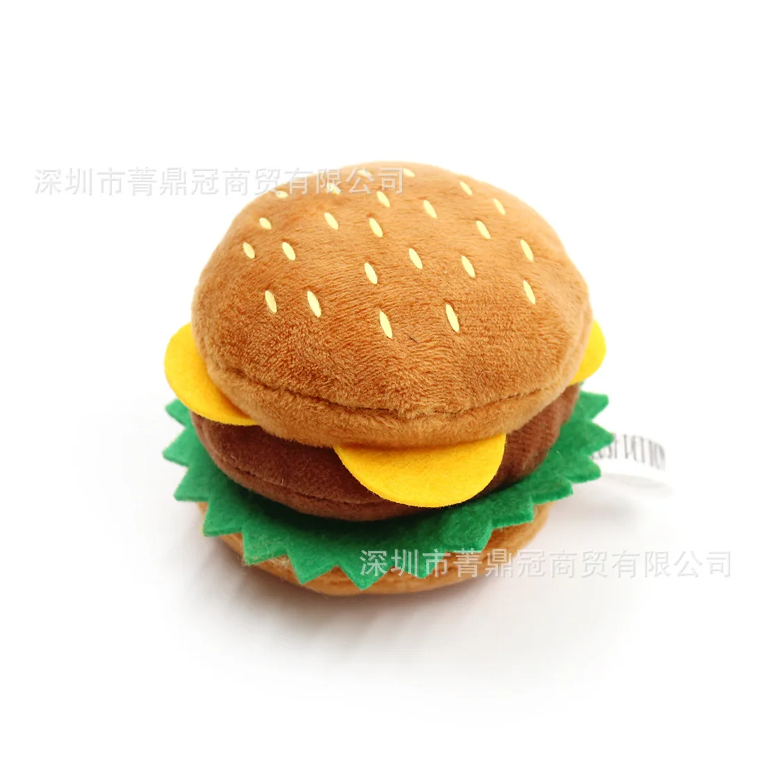 Fast Food Plush Squeaky Dog Toys, Hamburger Fries Cake Hot Dog Ice Cream Chicken Leg Squeaky Pet Chew Toy, Soft Stuffed Interactive Puppy Toy for Boredom Relief, Small Medium Dogs & Cats - view 5