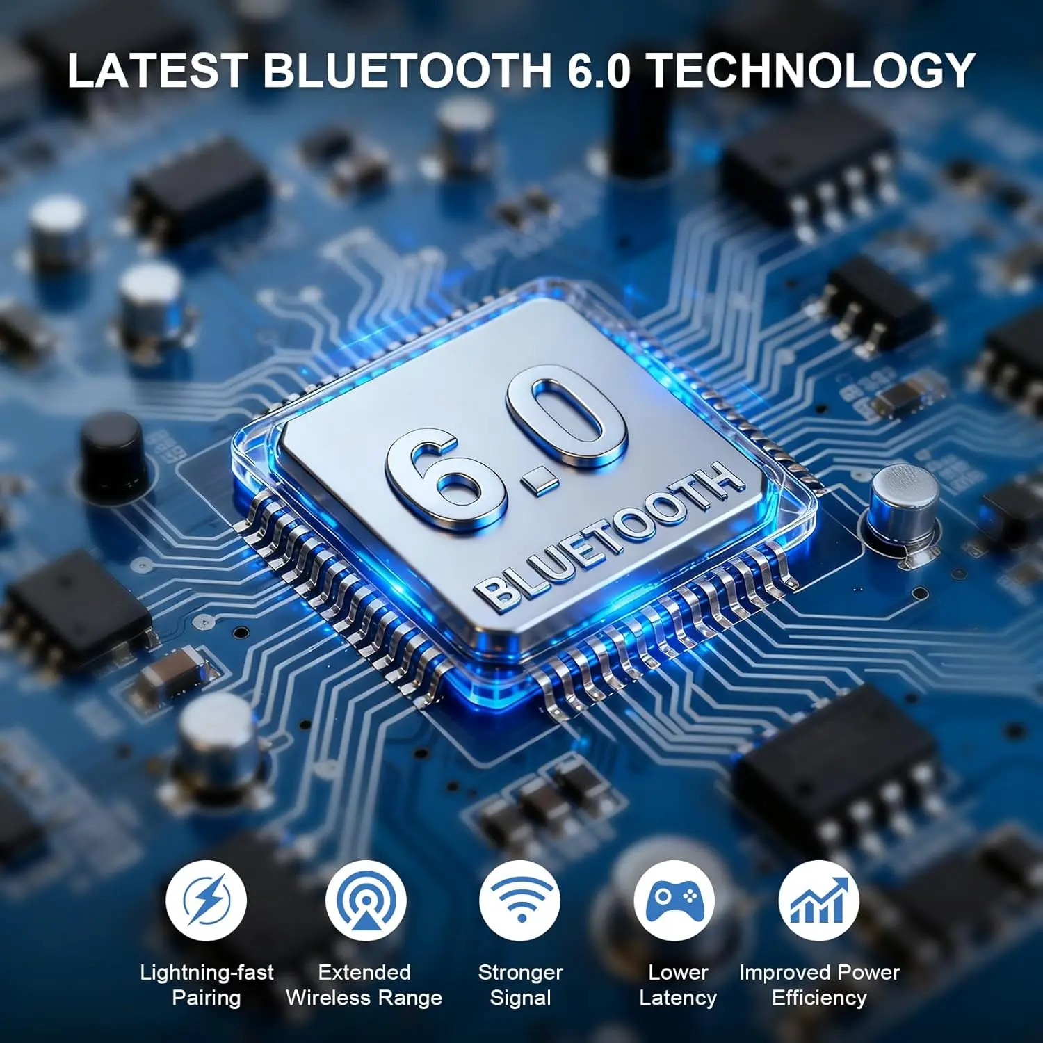Hybride Kopfhörer mit aktiver Geräuschunterdrückung und Knopfsteuerung, 65 Stunden Spielzeit, Over-Ear-Kopfhörer, kabelloses Bluetooth 6.0, hochauflösendes Audio – Detail 27