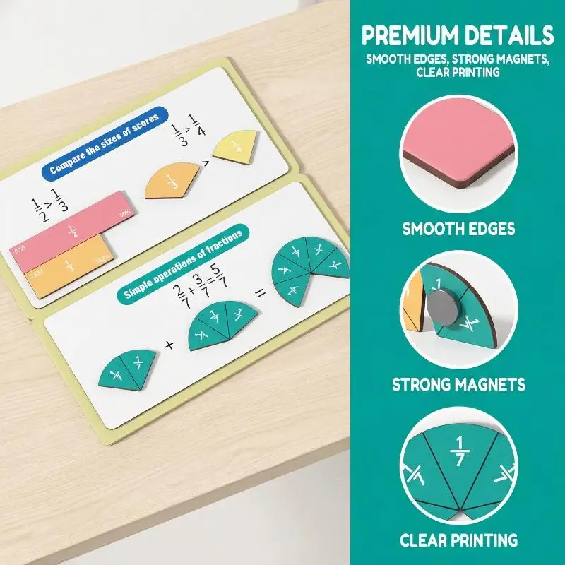 

Магнитный обучающий инструмент для вычисления дробей, развивающая головоломка по дробям