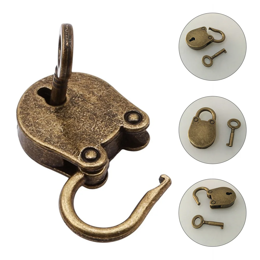 

2Pcs Gift Locks Jewelry Case Drawer Latches Zinc Alloy Vintage Style Antitheft Decorative Metal Locks Gift Lock