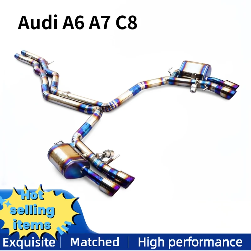 Valve exhaust with controller suitable for Audi A6/A7 C8 3.0T 2019-2022 high-quality titanium alloy exhaust pipe