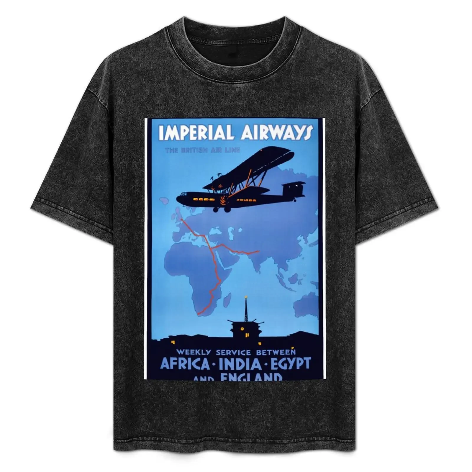 

Imperial Airways Vintage Advertising Poster Restored T-Shirt topping Louboutins mens tall t shirts