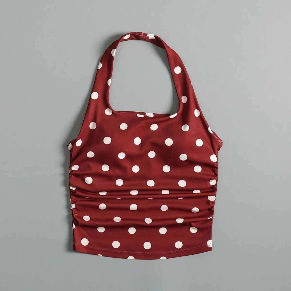 

Girls Summer Vest Babys Korean Version Polka Dot Short Style Fashionable Hanging Neck Inner and Outer Top