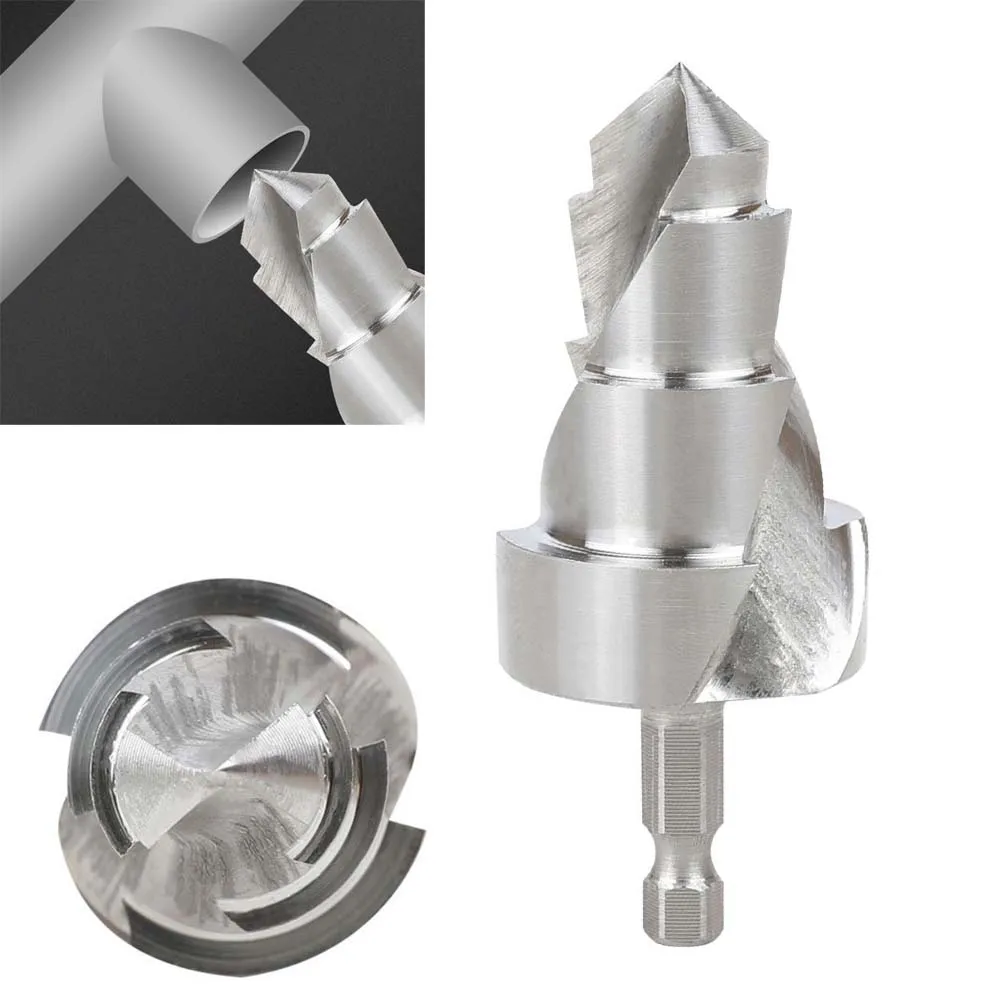 

1pc PPR Lifting Stepped Drill Bit 14.5-30.5mm Hexagon Shank 2/3 Flute Water Pipe Connection Tool Reaming Drilling Tool