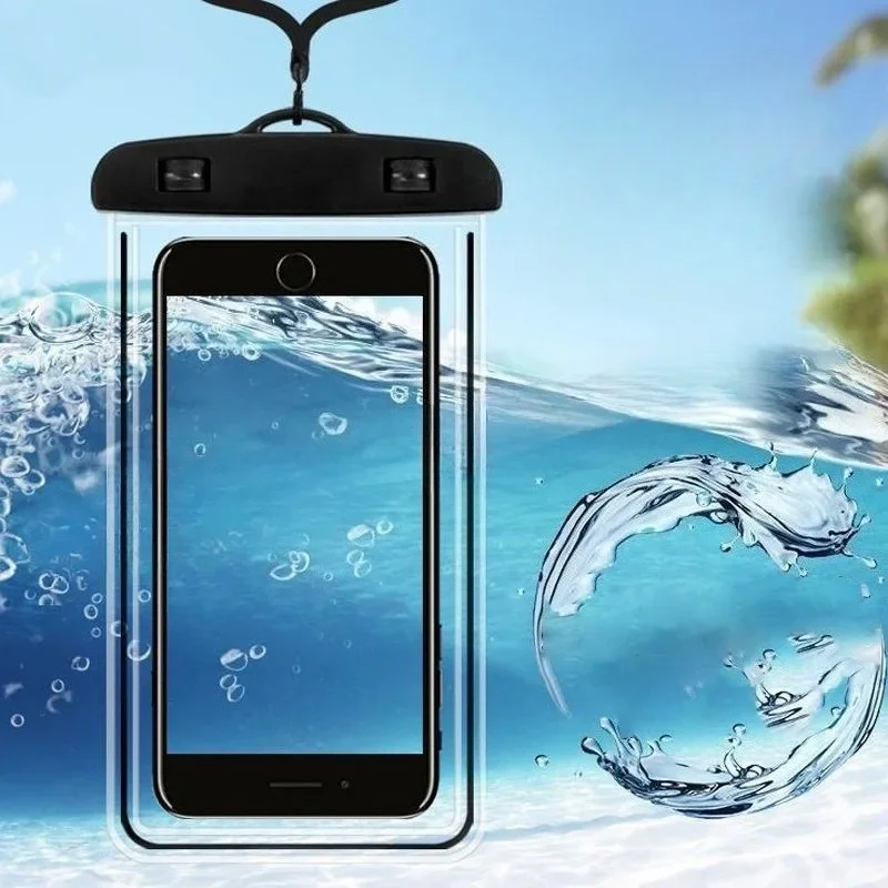 1Pc Transparent Mobile Phone Waterproof Pouch for Outdoor Beach Pool Swimming Drifting Diving Cellphone Cover Bag Organizer