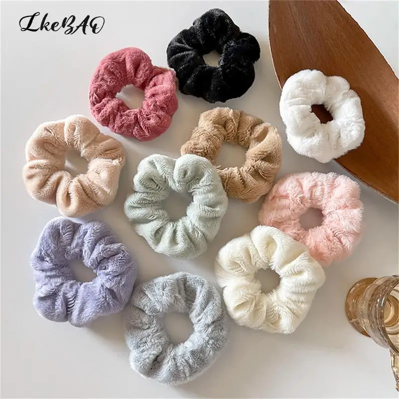 

Vintage Velvet Scrunchie Girl Ponytail Holder Women Hair Tie Soft Headwear Large Elastic Rubber Hair Rope Hair Accessories