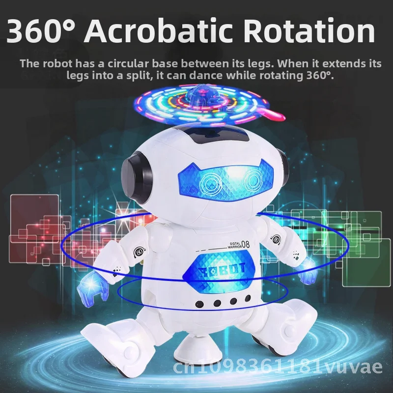 

Интеллектуальная вращающаяся космическая танцевальная игрушка-робот с сильным ветром, электрическим светом, поющая интерактивная кукла для мальчиков и девочек