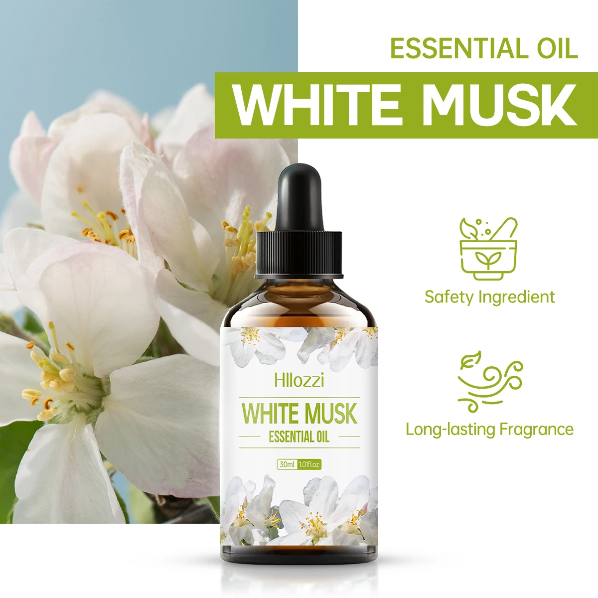 100ml-60ml-30ml MUSCIA BIANCA, - Musk White Oil recensione e prezzo