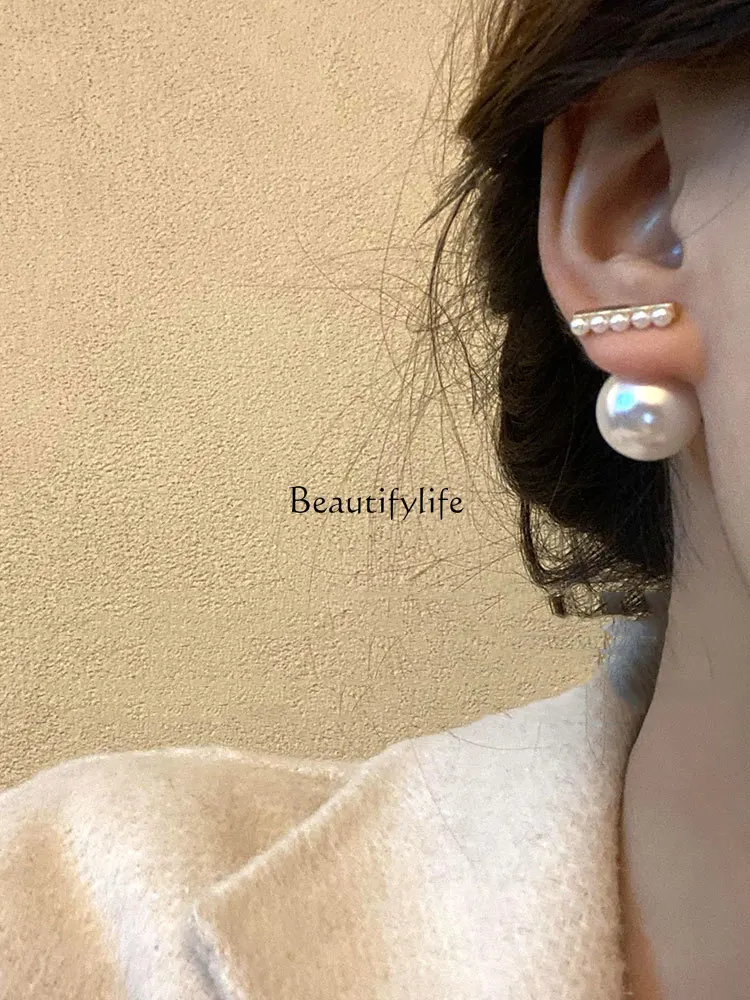 

Large Pearl Earrings Women's Retro Temperament French Ear Studs