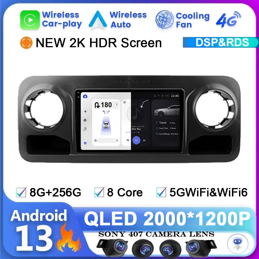 Android 14 For Mercedes-Benz Sprinter 2018 - 2022 Car Raido Wireless Carplay Player 5G WIFI Navigation GPS Multimedia Video Auto