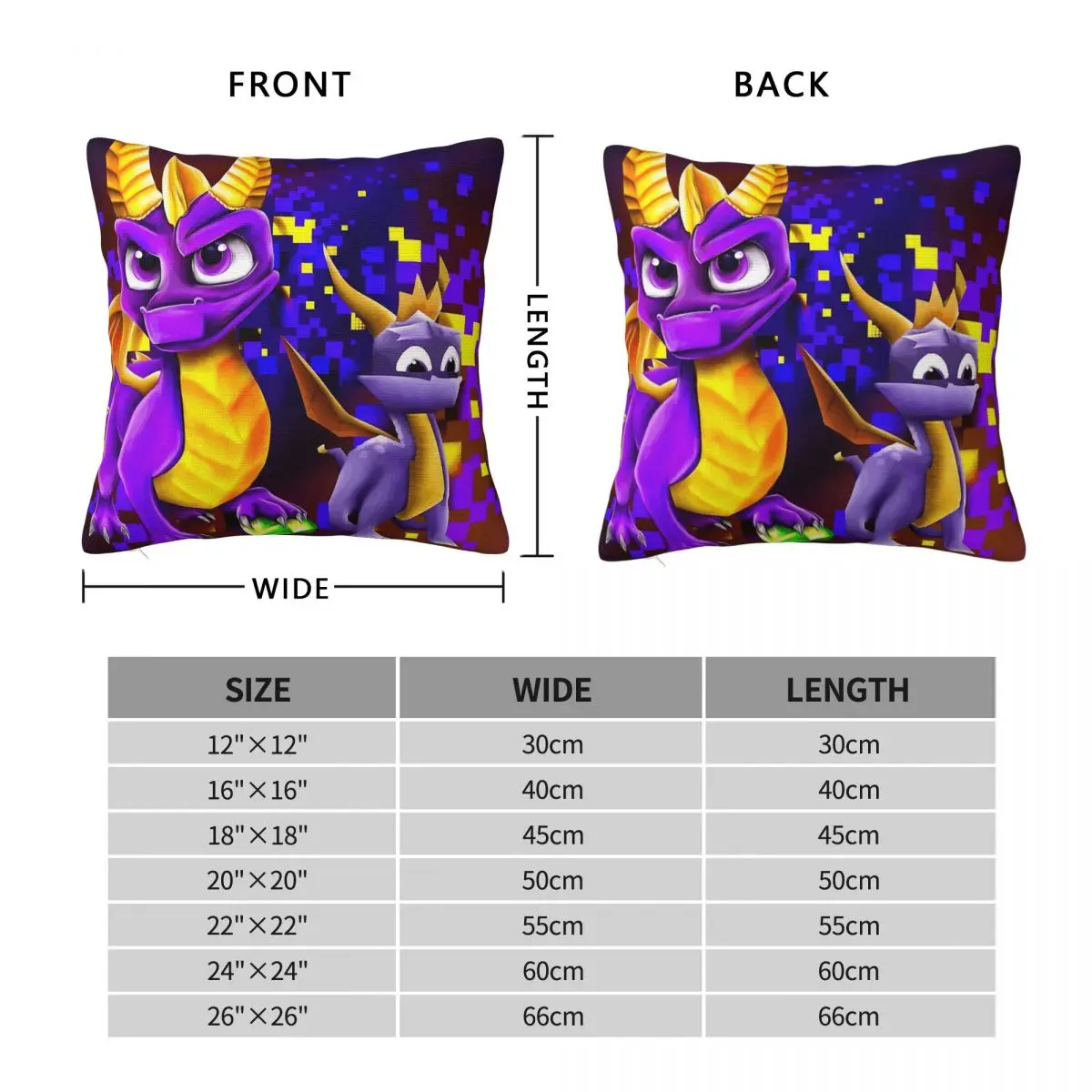 Spyro Reignited Trilogy Square Pillowcase Polyester Linen Velvet Creative Decorative Throw Pillow Case Home Cushion Cover 18