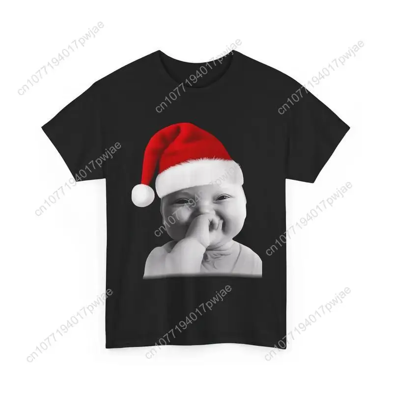 Grappige AI Baby Holding Laugh Meme Virale Trend T-shirt