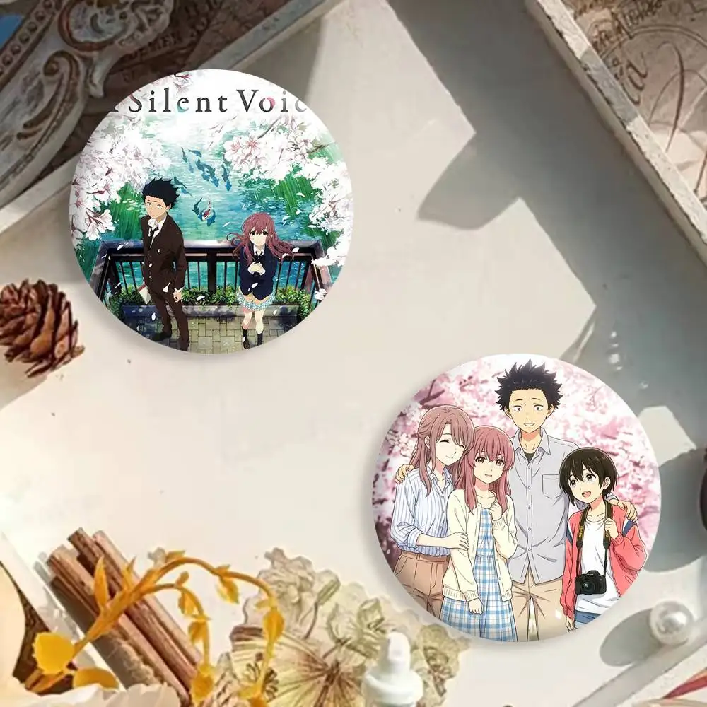 A Silent Voice Movie Badges Creative Tinplate Button PinsBrooch Badge Clothes Backpack
