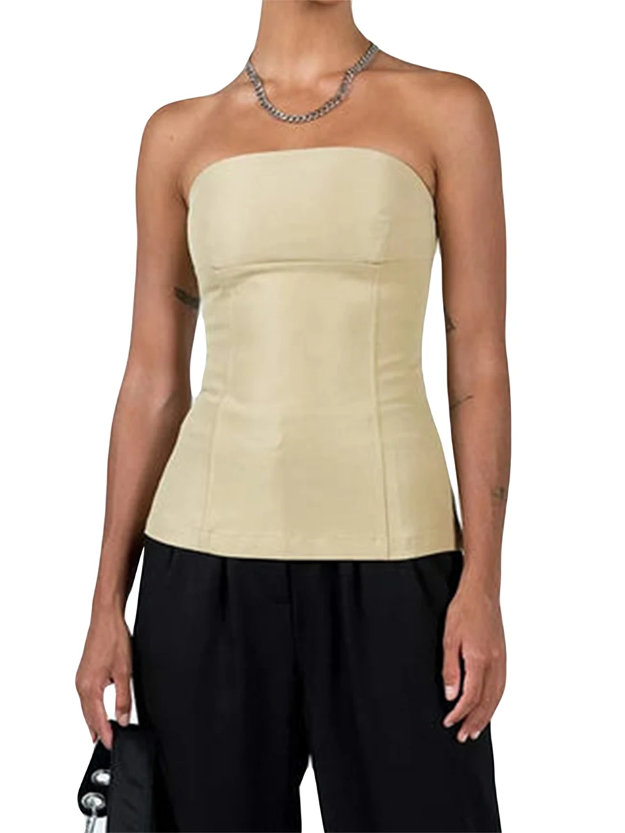 Elegante camicetta con spalle scoperte con maniche arricciate e dettaglio allacciatura sul davanti Camicia estiva chic da donna alla moda