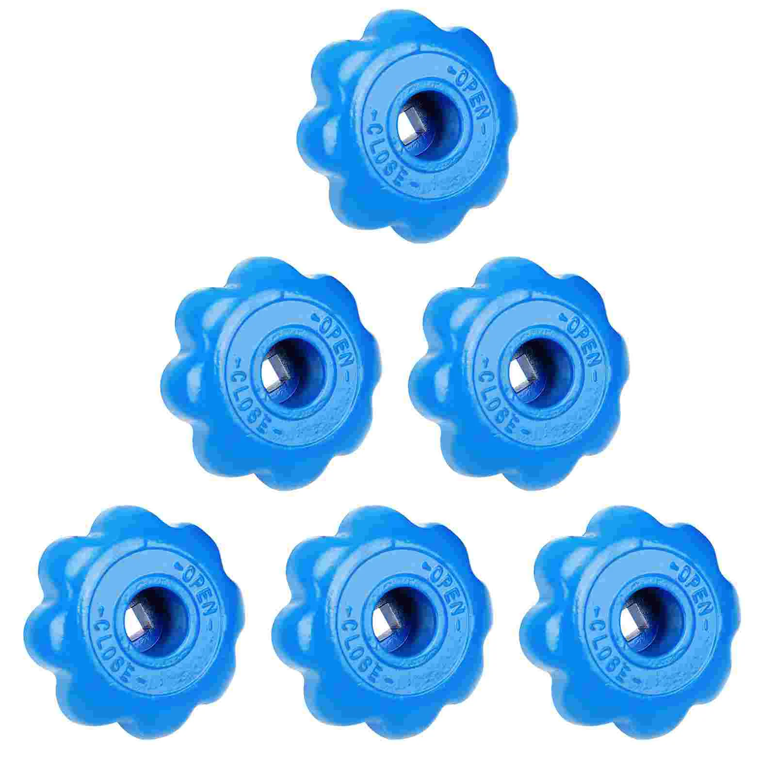 6 Pcs Valve Handle Easy to Install Supply Professional Decorative Wheel Aluminum Sturdy