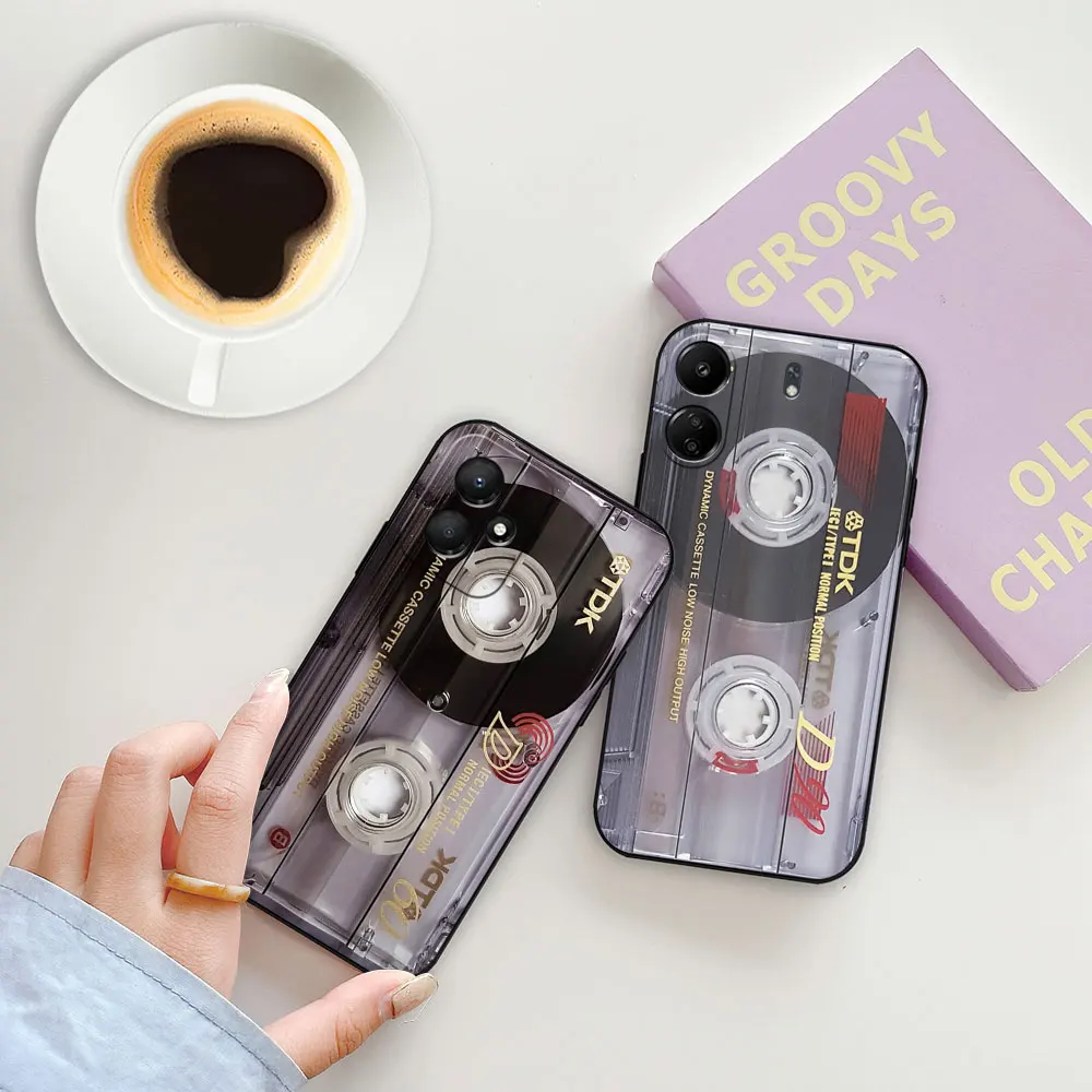 Retro Magnetic Tape Cassette Camera Phone Case For Infinix HOT 9 10 10I 10S 11 11S 12 12I 20 20I 20S 30 30I ZERO X 20 30 Case