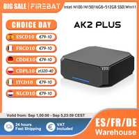 FIREBAT AK2 PLUS Mini PC Intel N100 N150 CPU Windows 11 DDR4 16GB RAM 512GB SSD Desktop Computer WIFI5 BT4.2 HDMI USB