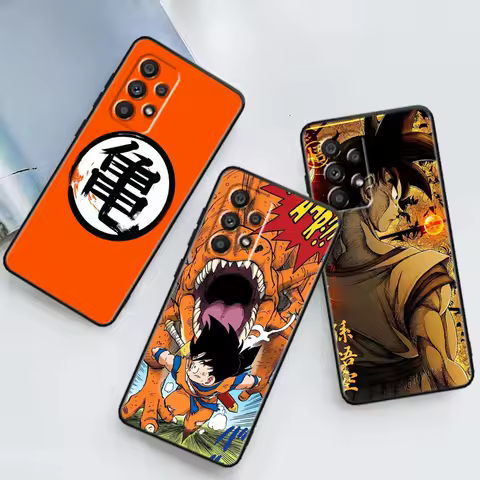 Trend D-Dragon Ball Goku For Samsung A53 A52 A33 A32 A51 A71 A21S A13 A73 A55 A22 A23 A35 A72 A54 A12 5G Black TPU Phone Case