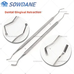 Empaquetador de cordón de retracción Gingival Dental, escalador Dental, separador Gingival, instrumento de escalado, extremos dobles