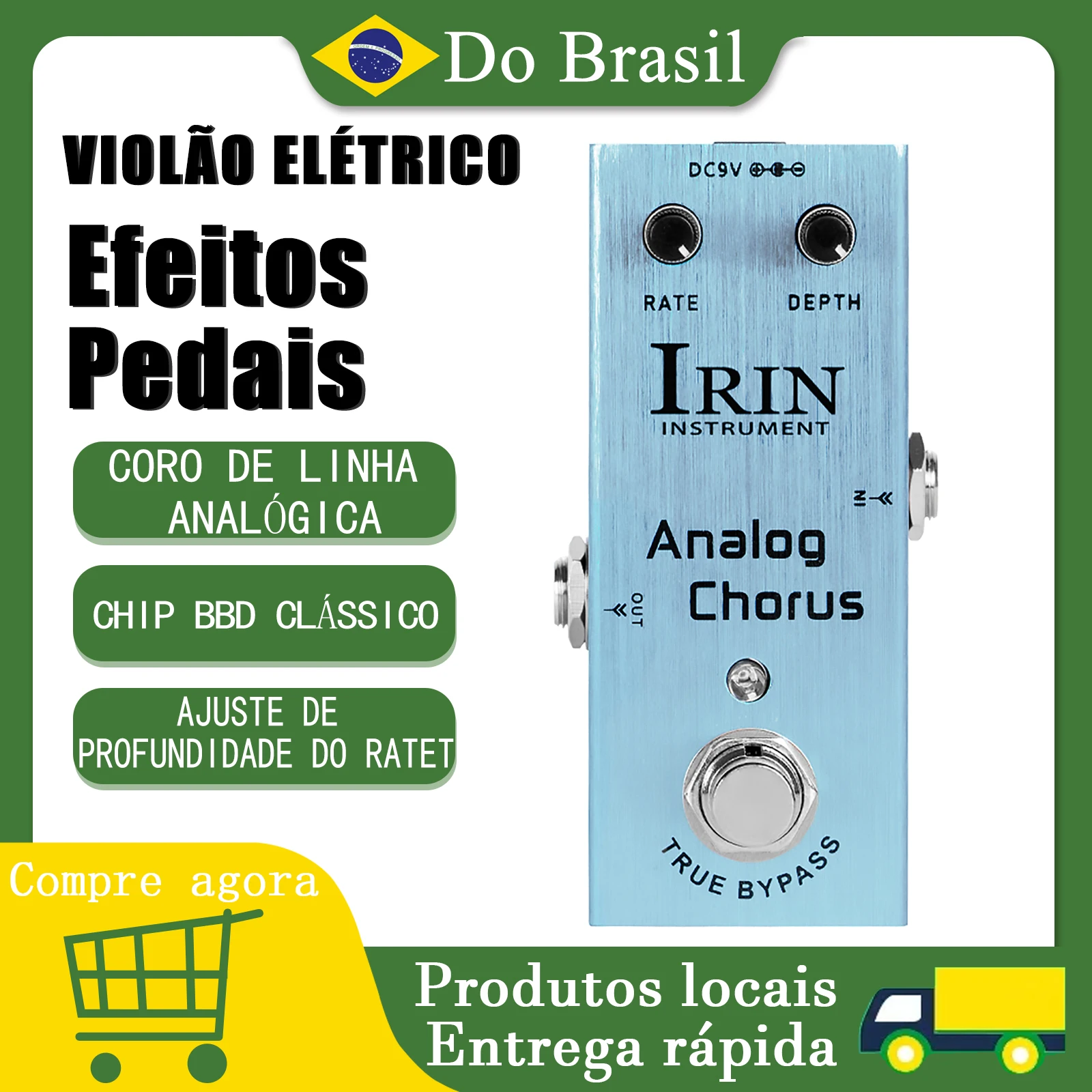 

IRIN AN-08 Analog Chorus Electric Guitar Effect Pedal Analogue Circuit Chorus Effects True Bypass Pedal Guitar Accessories