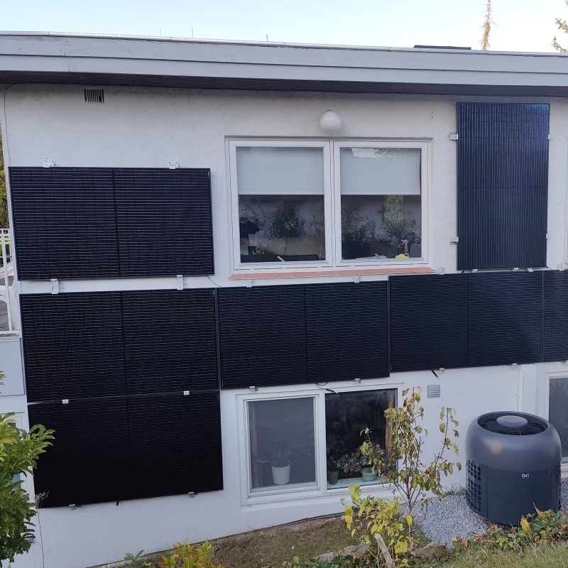 High Strength Solar Panel Wall Facade Mounting Bracket Aluminium Adjustable Solar Wall Racking System Home PV Mount