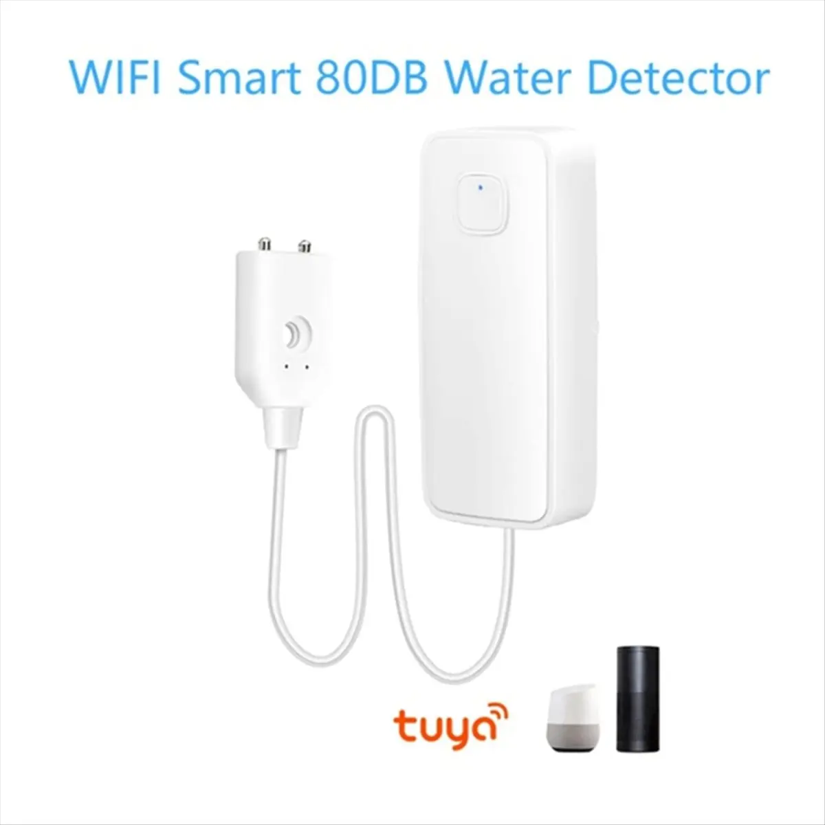 2 قطعة Tuya WiFi الذكية استشعار تسرب المياه مراقبة عن بعد كاشف مستوى تجاوز المياه 80dB نظام إنذار الصوت #6