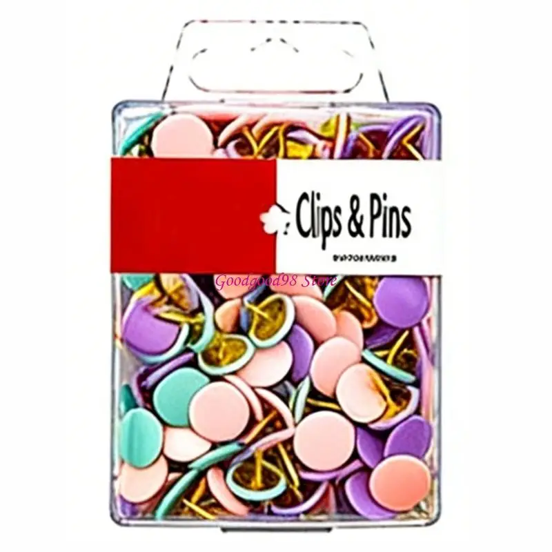 Rounded Push Pins, Small Map Tacks Set with Metal Points for Bulletins Board, Fabric Marking and Picture Hanging