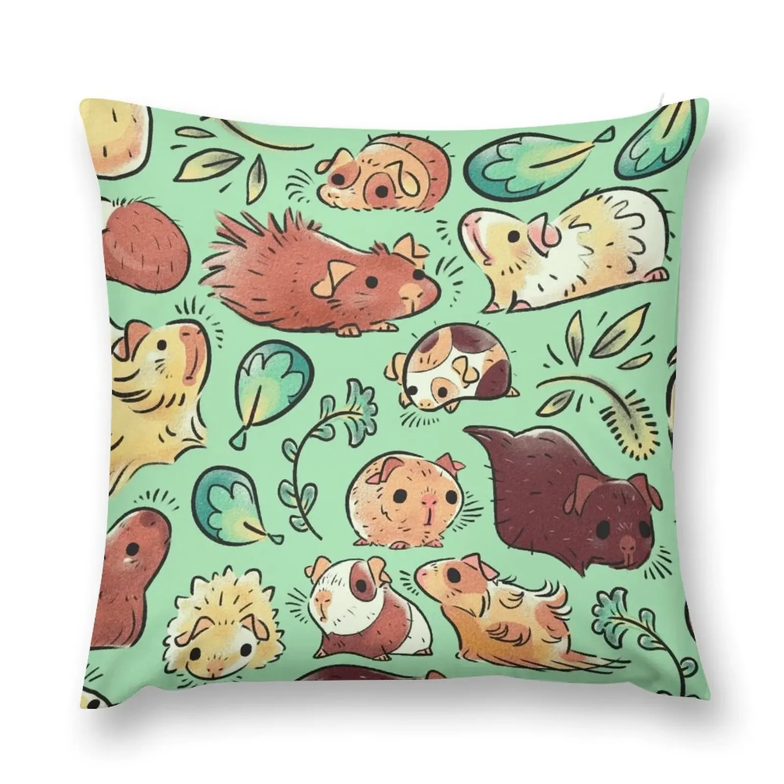 Guinea Pig Huddle Throw Pillow Cushions Home Decor Pillow Decor Sofa Cover pillow