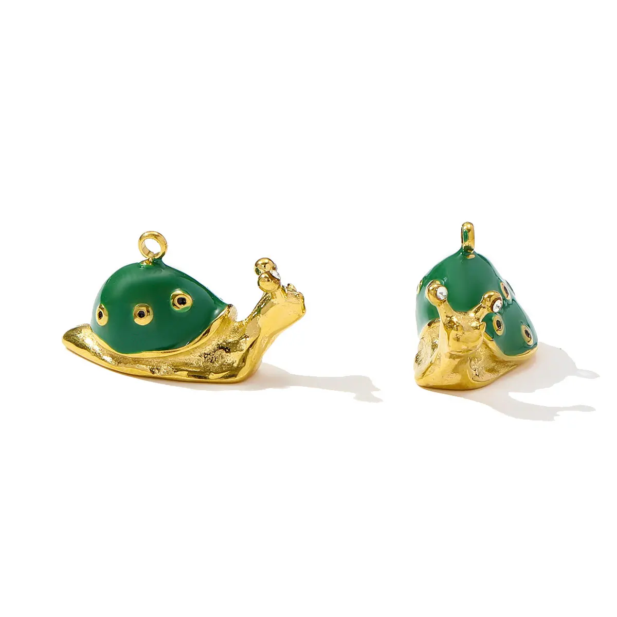 3pcs/Lot Wholesale Stainless Steel 3D Snail Squirrel DIY Charm Enamel Hedgehog Unicorn Necklace Pendant Women Animal Jewelry
