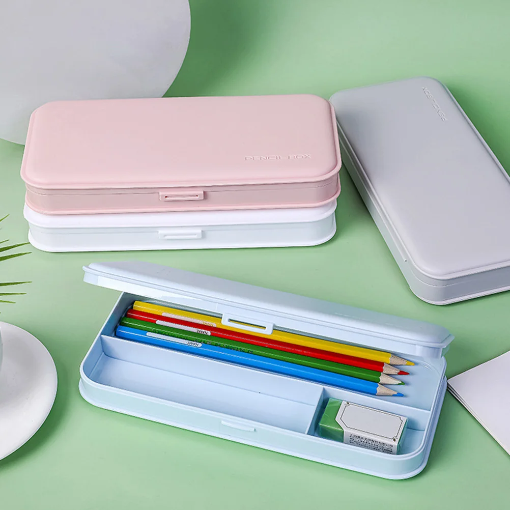 

2 Pcs Stationery Box Pen Storage Mini Case Pencil for Student Pp Multi-functional