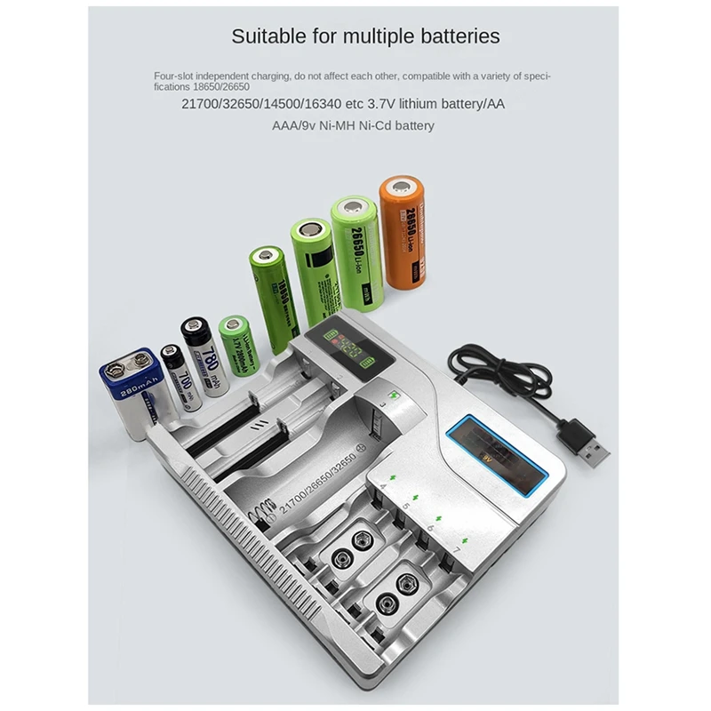 Ładowarka USB do akumulatorów 18650 do akumulatorów litowych 18650 3,7