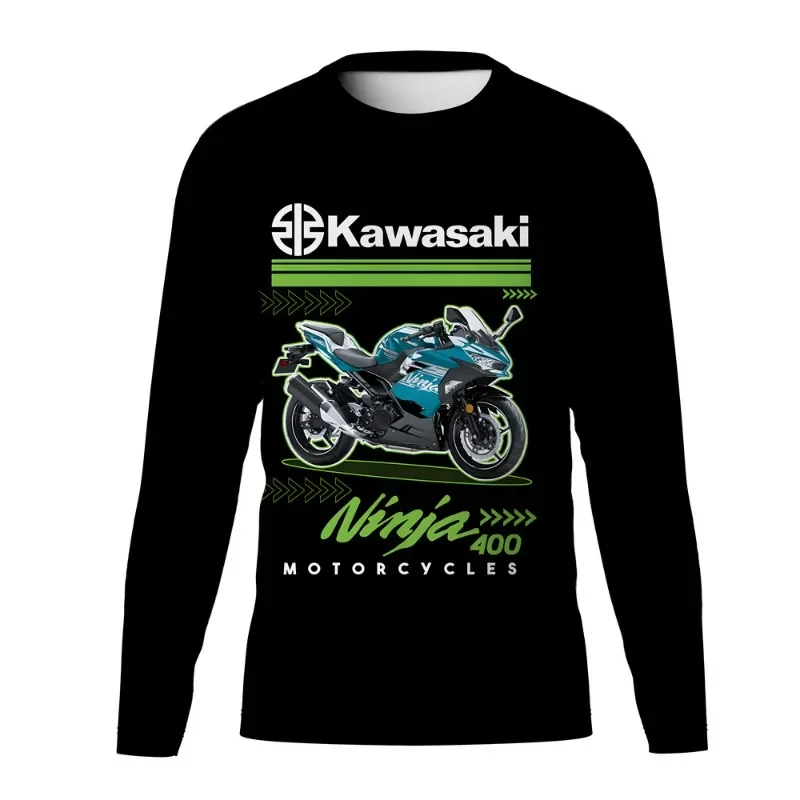 

Kawasaki 2025, новинка, хит продаж, мужская толстовка для фитнеса с длинными рукавами, солнцезащитный крем, мужская футболка, толстовка, футболки с графикой