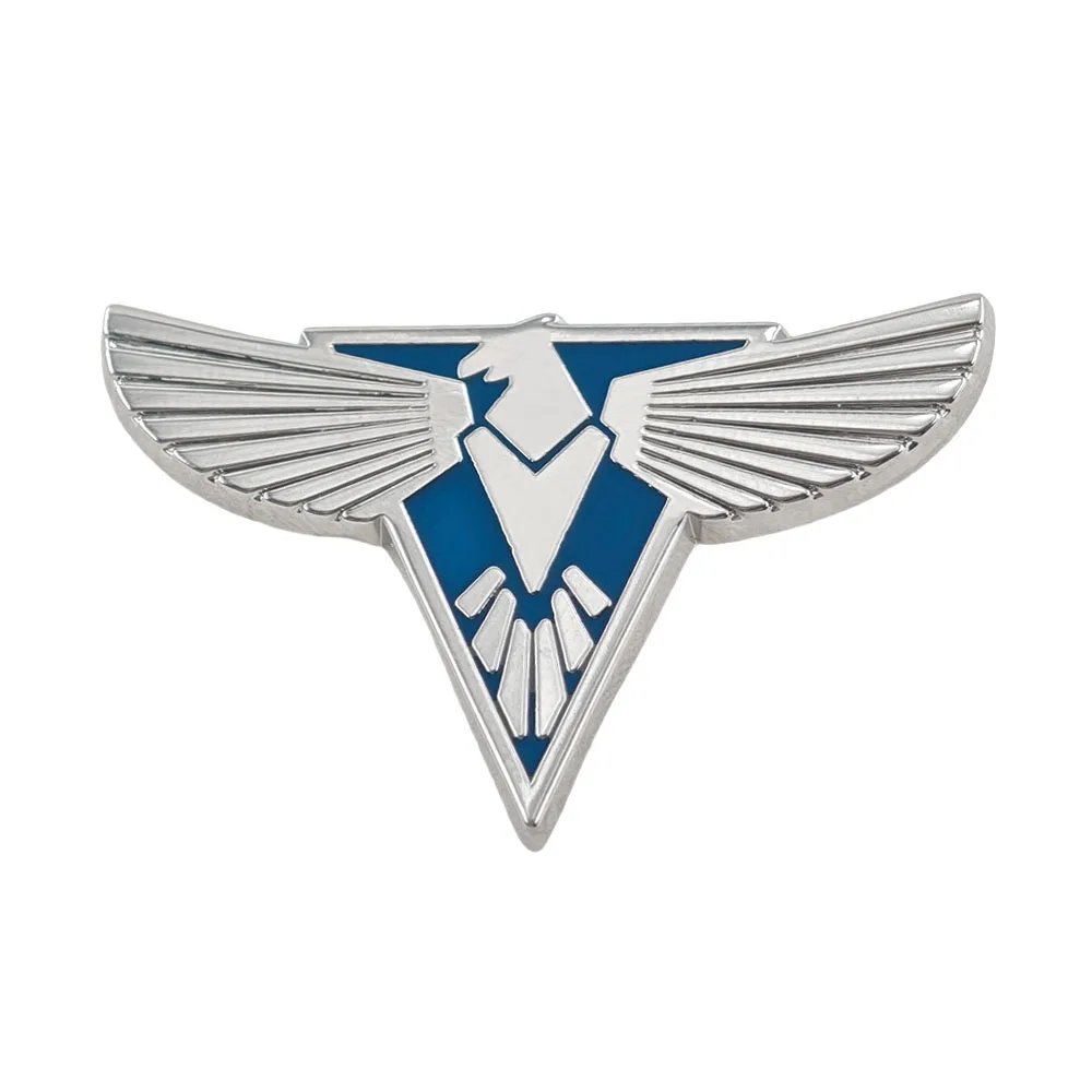 Red Alert 2 Allied Eagle Logo Emaille-Pin Command Conquer Spiel-Brosche Silberflügel Dreieck Abzeichen Sammlerstück für Fans Schmuckgeschenk – Detail 5