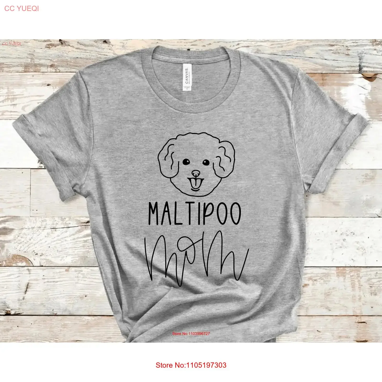 

Футболка Maltipoo Mom с собачьим мехом для женщин Lover Her винтажный стираный слегка мужской топ для повседневной носки модный растянутый стильный топ