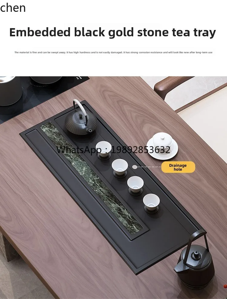 

high-end walnut tea table light luxury high-end tea table living room home living room decoration
