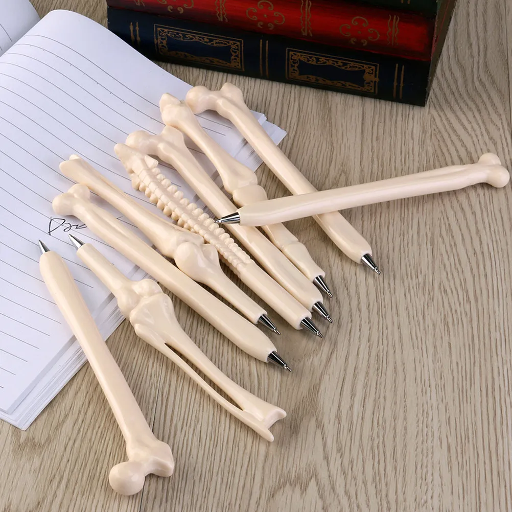 

30Pcs Realistic Bone Shape Pens Smooth Writing Ballpoint Pens Ergonomic Handle for Daily School Office Use Decorative Festival