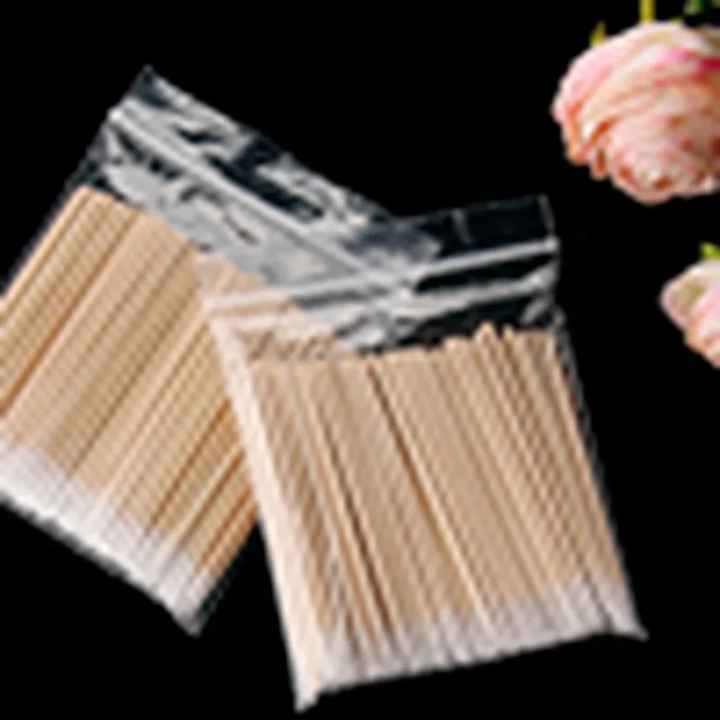 Disposable Ultra-small Cotton Swab 100pcs Lint Free Micro Brushes Wood Cotton Buds Swabs Eyelash Extension Glue Removing Tools