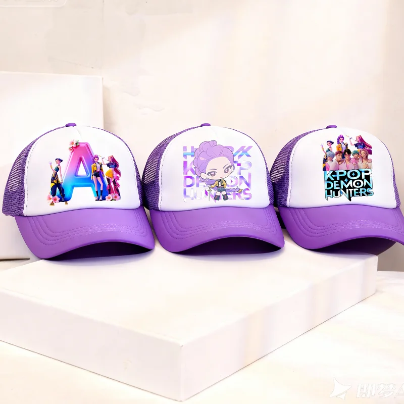 

Бейсбольная кепка K pop Demon Hunters, детская бейсболка Huntrx Saja для мальчиков, шляпа для косплея для мужчин и женщин, летние кепки дальнобойщика, детские регулируемые шапки для девочек
