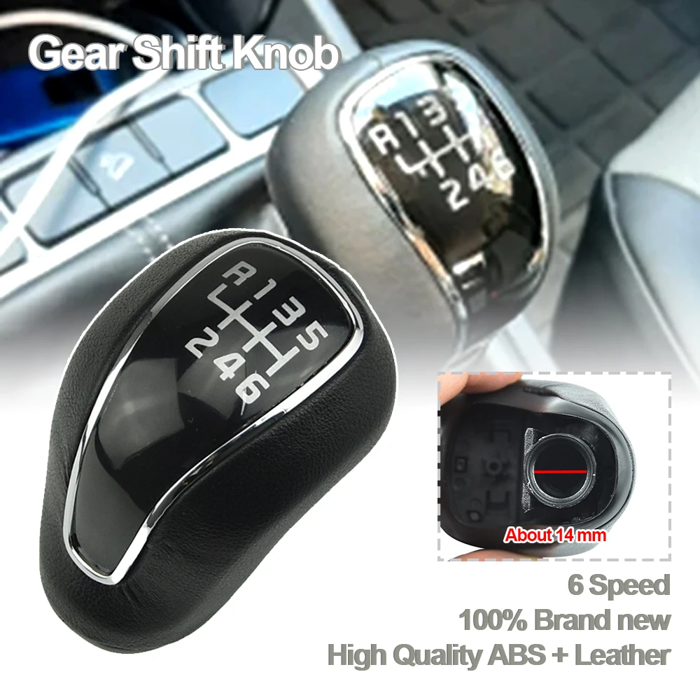 Leather Manual Gear Shift Knob Lever Stick Shifter For Hyundai Creta IX25 For Kia Forte Cerato K3 Ceed 2012 2013 2014 2015 2016