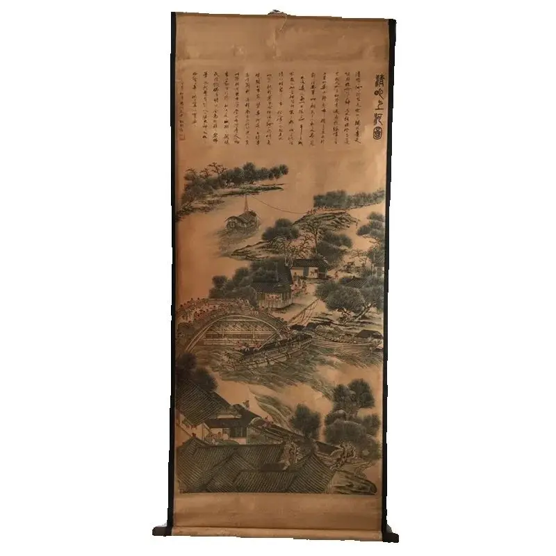 

China old Celebrity paintings-Along the River During the Qingming Festival Scroll Hanging paintings