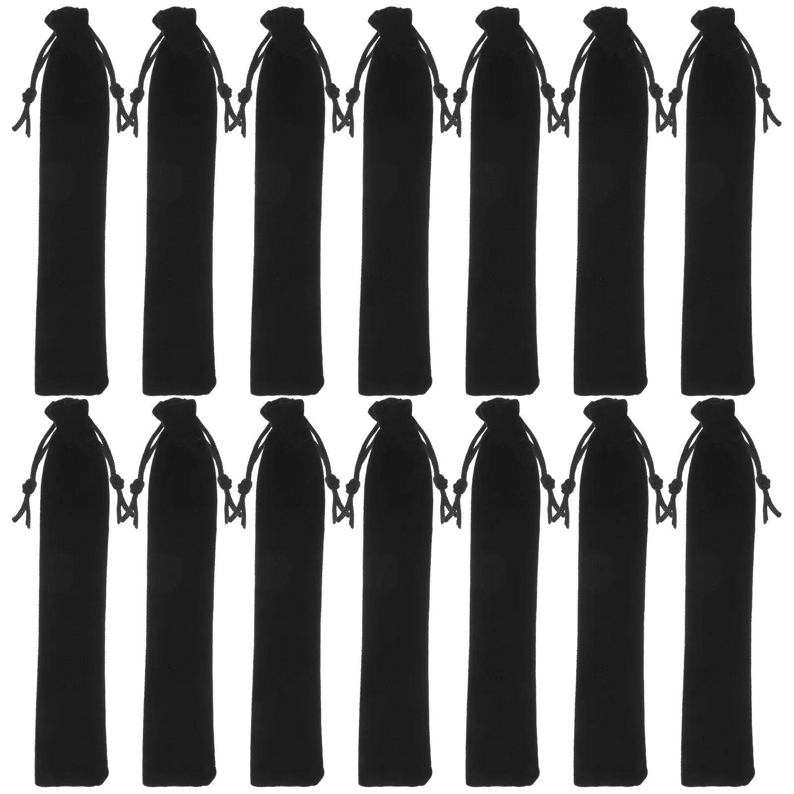 

25pcs Drawstring Bag Pen Pouch Sleeve Holder Pen Case Gift Pencil Bag Storage Bag School Office Supplies (Black)
