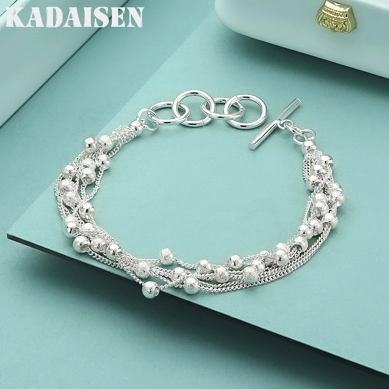 

Оптовые браслеты из серебра 925 пробы с бусинами для женщин и девушек, высококачественные модные ювелирные изделия для свадьбы, милый рождественский подарок