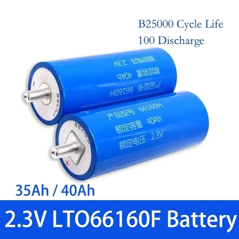 

66160 2.3V Lithium Titanate Battery Pack 40Ah 35Ah LTO 66160 2.3V 10C Discharge, Used for Solar System Electric Batteries