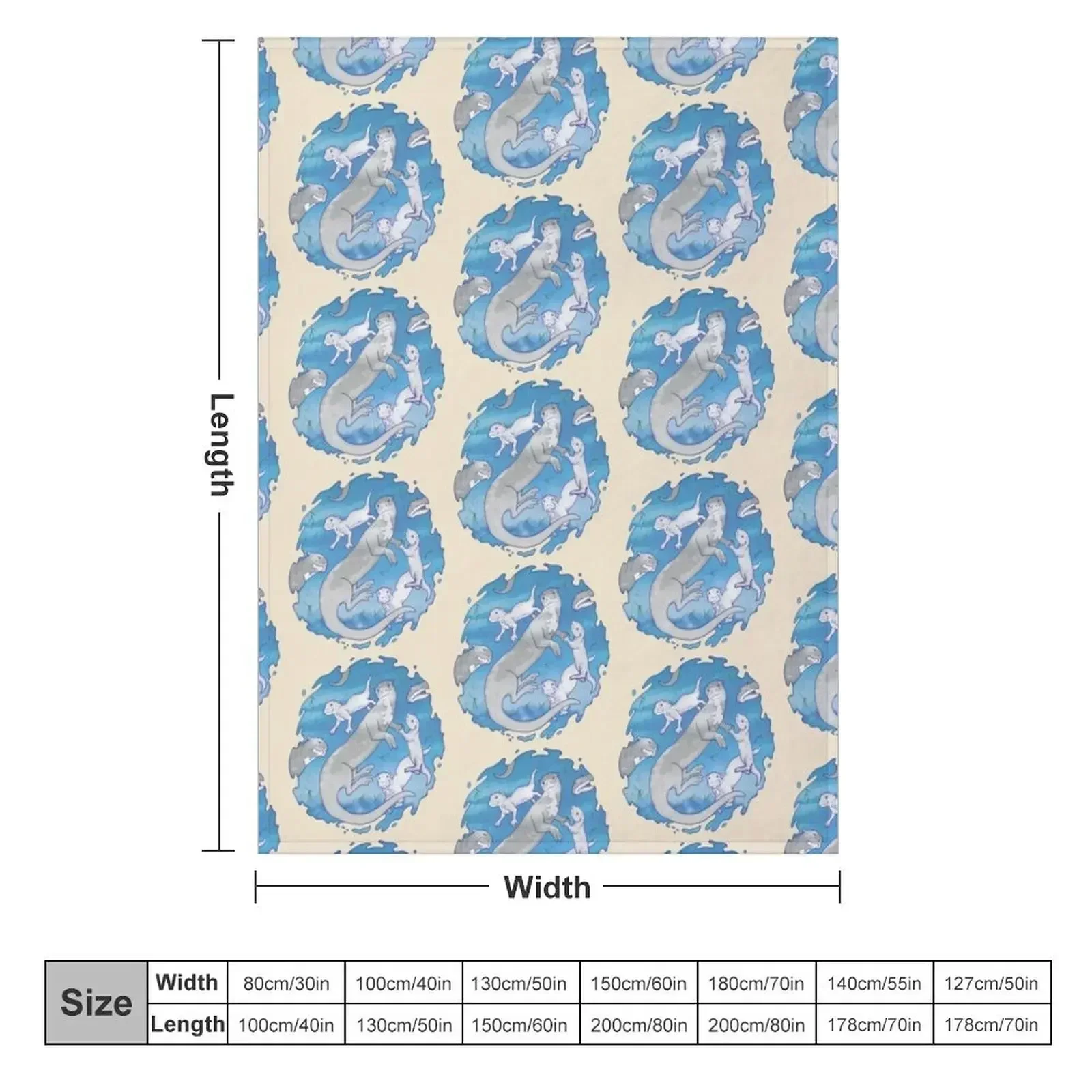 Giant River Otter Throw Blanket couch cozy soft plush fuzzy picnic outdoor blanket
