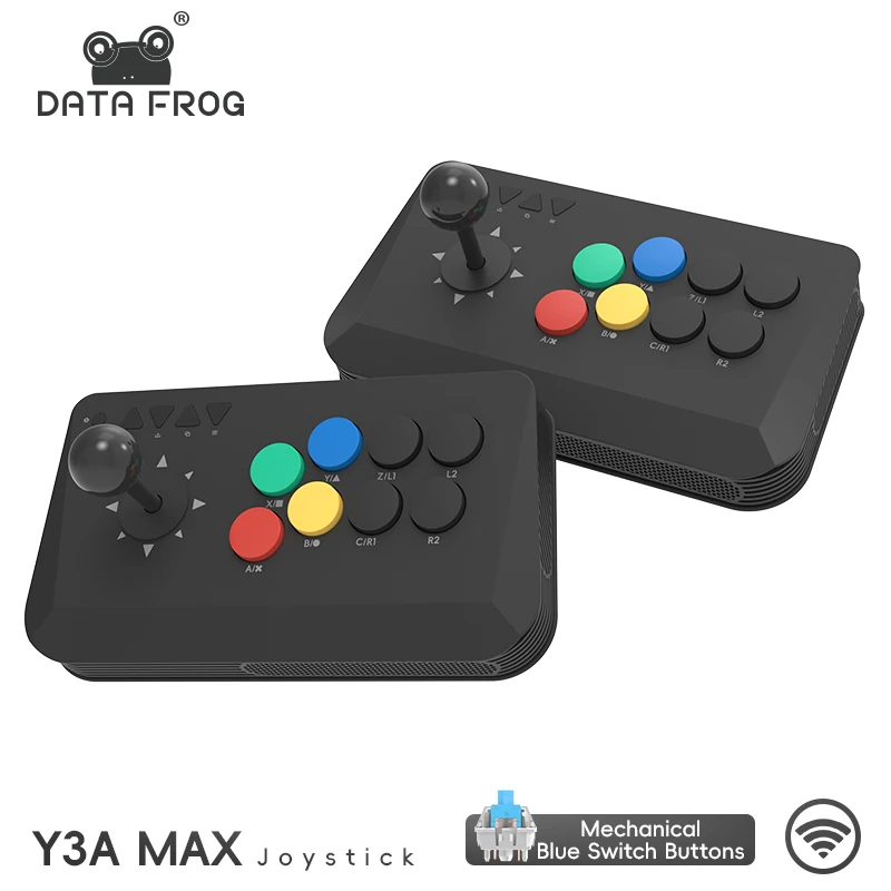 Palo Arcade DATA FROG Y3A MAX para Windows IOS Android TV Box Street Fighter Arcade Joystick compatible con palo de juego Retro M8