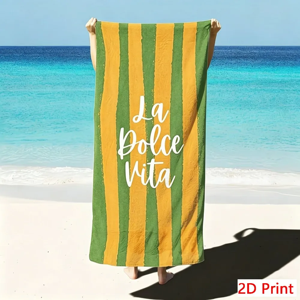Sand Free Beach Towel Large Striped Microfiber Bath Towel Quick Dry Super Absorbent XL Swim Blanket Outdoor Picnic Pool Mat