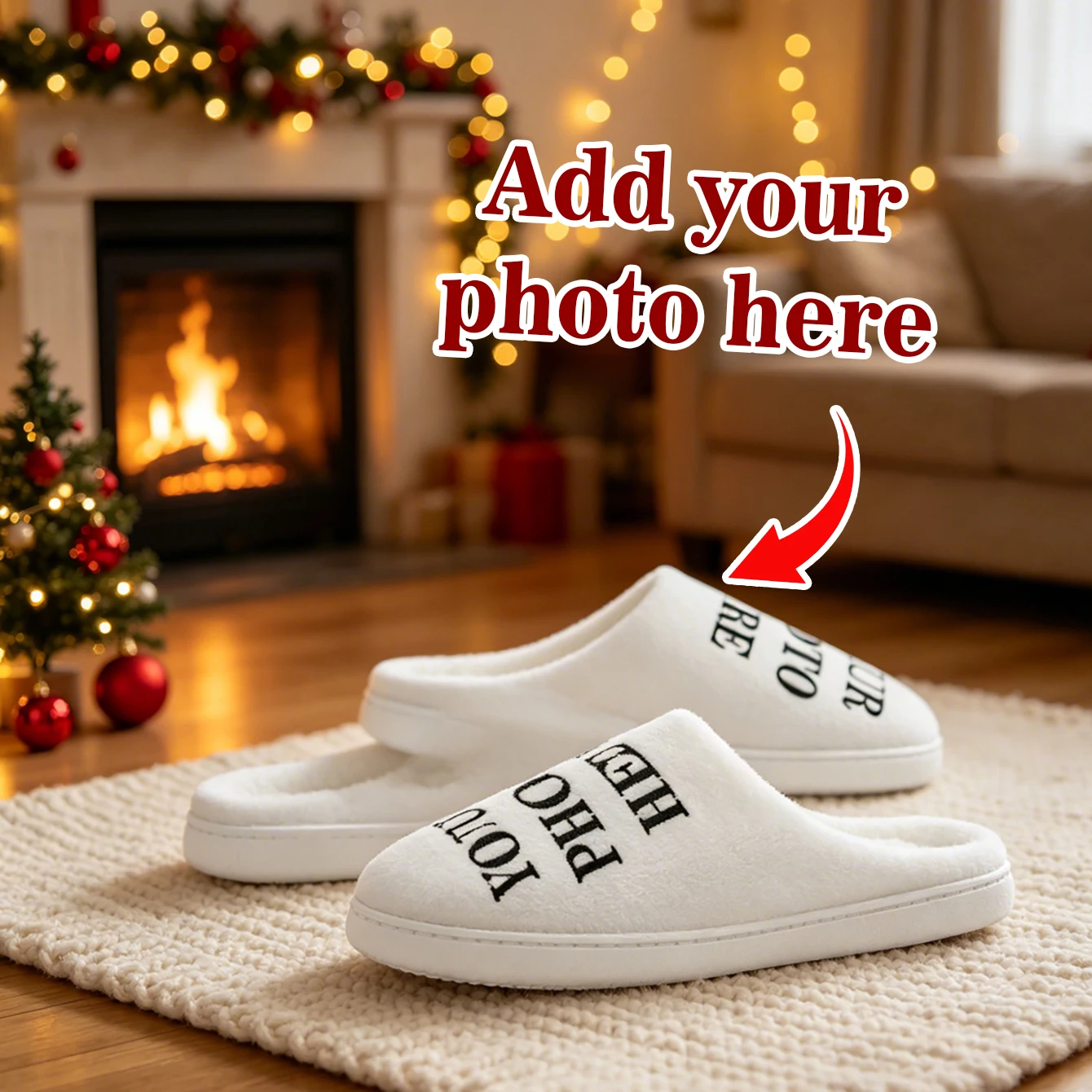 Customized Cotton Slippers humorous photos printed shoes unisex home slippers perfect gifts for couples birthdays and Christmas