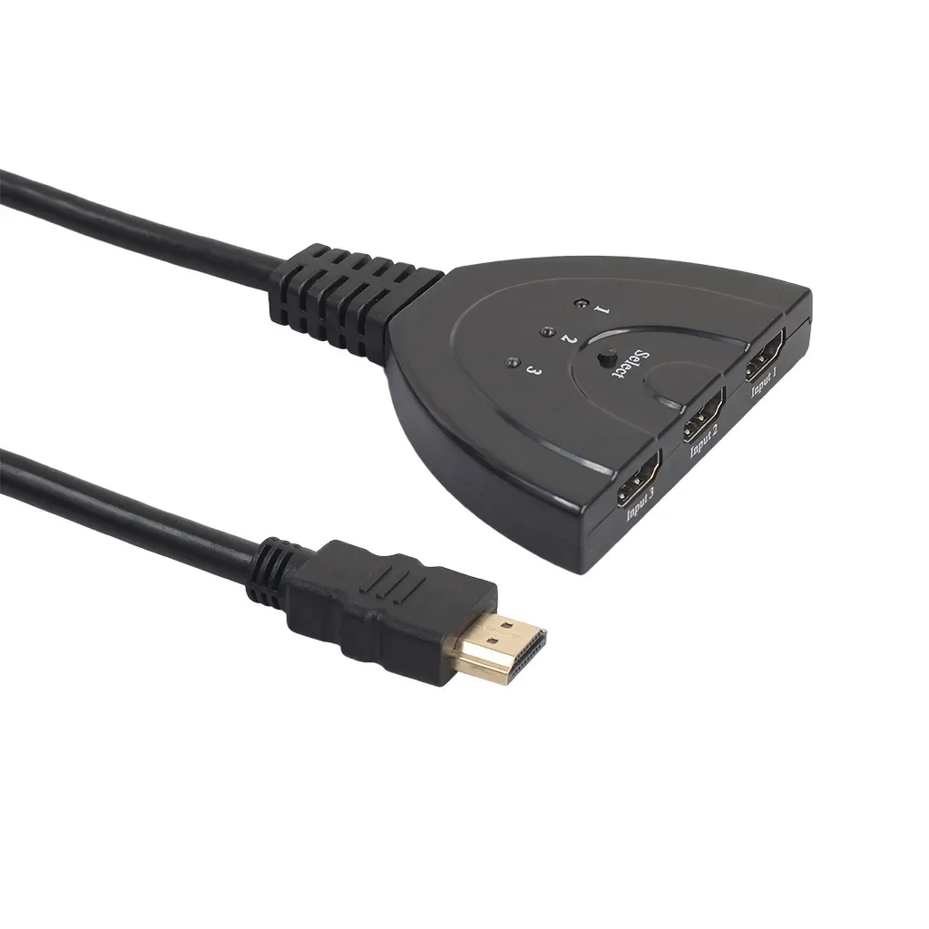 1080P 3D with Cable 0.5 M Pigtail HDMI Switcher Three-Input and One-Output