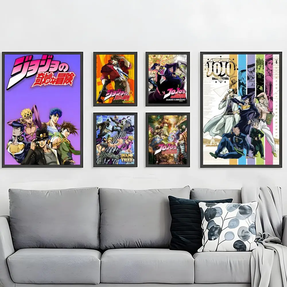 J-JoJo'sS B-BizarreS A-AdventureS Poster HD Waterproof Self-Adhesive Wall Art – Multi-Scene Use, Top Gift Pick